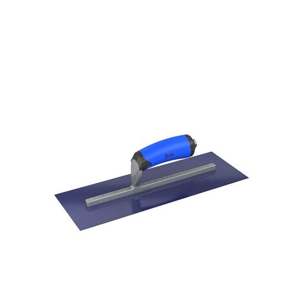 Ultra Flex Blue Steel Finishing Trowel - Square End 14" x 5" with Comfort Wave Handle